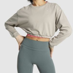 Whitney Simmons x Gymshark Mink Cropped Pullover